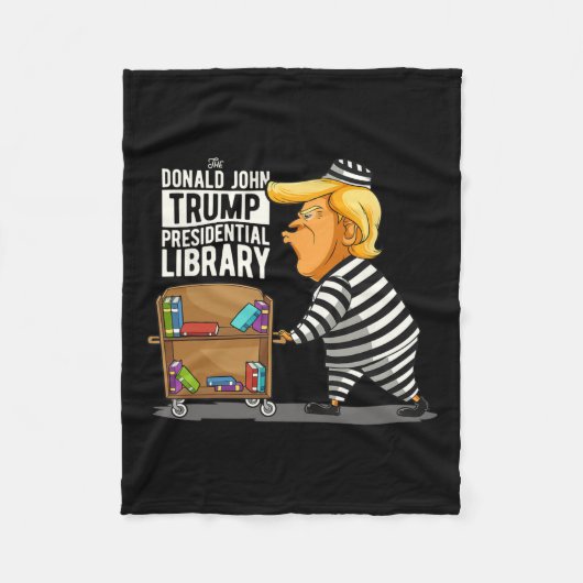 Trump Presidential Library Grappig Anti Trump Fleece Deken (Voorkant)