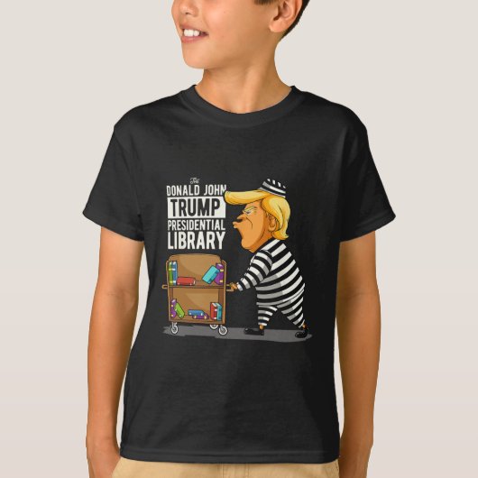 Trump Presidential Library Grappig Anti Trump T-shirt (Voorkant)