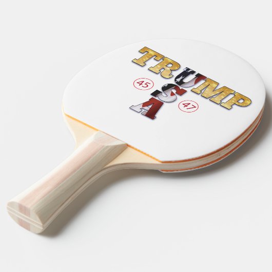 Trump Presidentieel 💪 Goud Tafeltennisbatje (Voorkant Gekanteld)