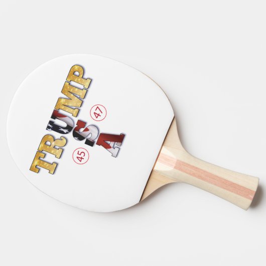 Trump Presidentieel 💪 Goud Tafeltennisbatje (Zijkant)