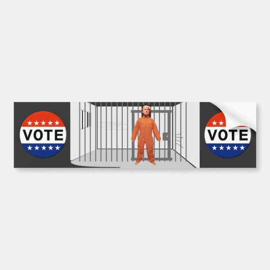 Trump Prisoner Bumpersticker (Voorkant)