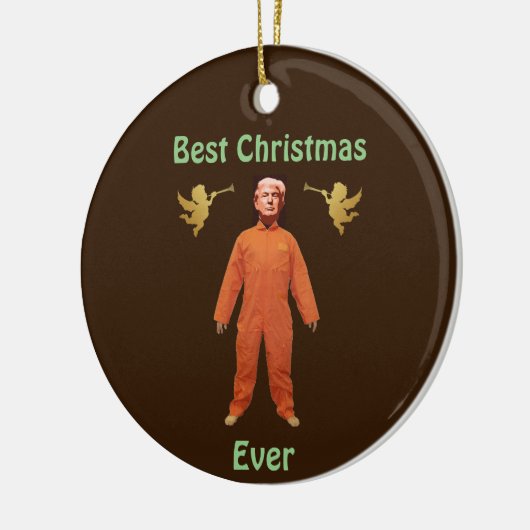 Trump Prisoner Keramisch Ornament (Links)