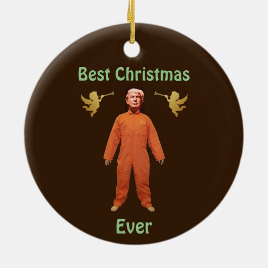 Trump Prisoner Keramisch Ornament (Achterkant)