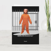 Trump Prisoner Wenskaart Bedankkaart (Achterkant)