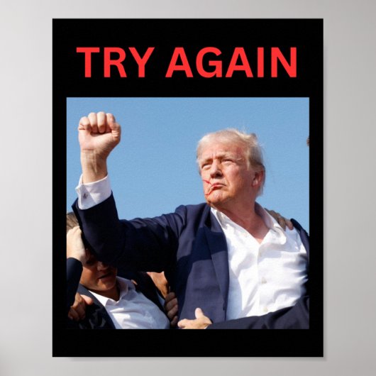 Trump probeer het opnieuw poster (Voorkant)