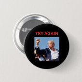 Trump probeer het opnieuw ronde button 5,7 cm (Voorkant /achterkant)