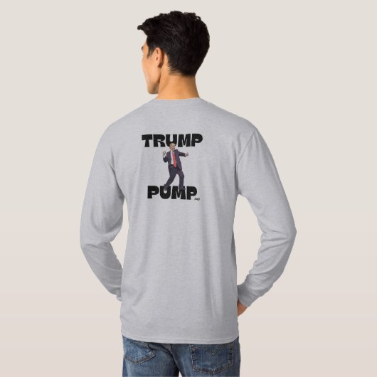 Trump Pump T-shirt met capuchon (Achterkant volledig)