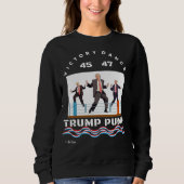 Trump Pump Victory Dance Zwart T-shirt (Voorkant)