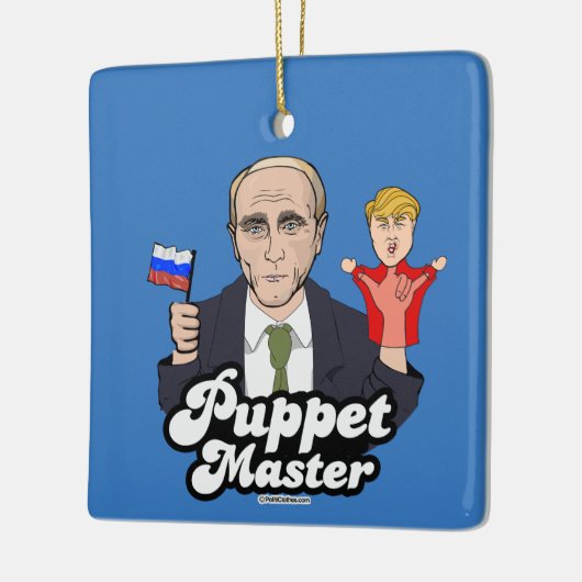 Trump Puppet Master - Vladimir Poetin Keramisch Ornament (Links)