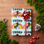 TRUMP RAINBOW UNICORN CHRISTMAS Wrapping Paper Cadeaupapier<br><div class="desc">TRUMP 2024 RAINBOW CHRISTMAS WRAPPING PAPER OF ENIG GEVAL</div>