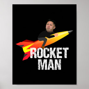 Trump Raket Man Kim Jong Un Noord-Korea Grappig Poster
