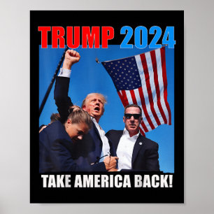 Trump Rally, Bid voor President Trump, God zegene Poster