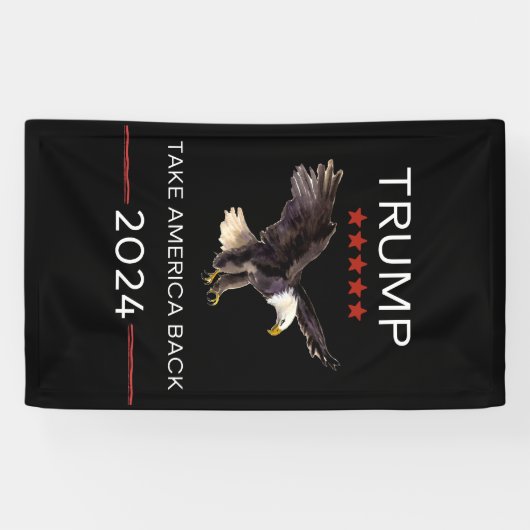 Trump Rally Take America Back 2024 vinylbanner Spandoek (Horizontaal)