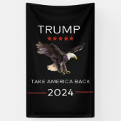 Trump Rally Take America Back 2024 vinylbanner Spandoek (Verticaal)