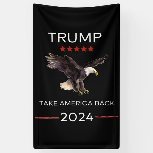 Trump Rally Take America Back 2024 vinylbanner Spandoek (Verticaal)