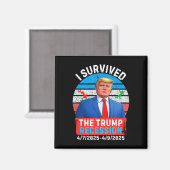 Trump Recessie 2025 2 dagen Magneet (Voorkant / Achterkant)
