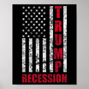 Trump-recessie Grappig Cadeau Anti-Trump Voor Demo Poster