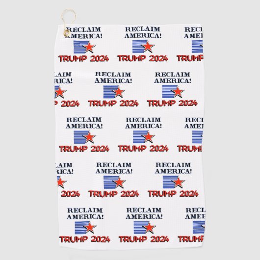 Trump Reclaim America Golf Towel Golfhanddoek (Voorkant)