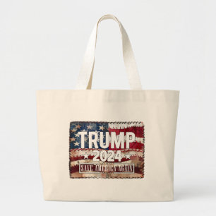 Trump, red Amerika opnieuw. Grote Tote Bag