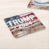 Trump, red Amerika opnieuw. Kartonnen Onderzetters (Schuin)