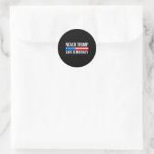 Trump - Red de democratie - Ronde Sticker (Tas)