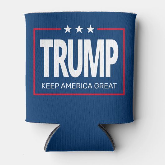Trump - red white blue - Keep America Great Blikjeskoeler (Voorkant)