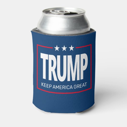 Trump - red white blue - Keep America Great Blikjeskoeler (Blikje Achterkant)