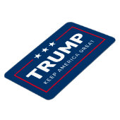 Trump - red white blue - Keep America Great Magneet (Linkerzijde)