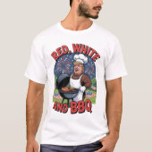 Trump Red White en BBQ op 4 juli T-shirt (Voorkant)