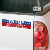 Trump redt Amerika van het socialisme Bumpersticker (Op Truck)