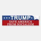 Trump redt Amerika van het socialisme Bumpersticker (Voorkant)