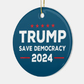 Trump redt democratie Trump 2024 Keramisch Ornament (Links)