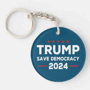 Trump redt democratie Trump 2024 Sleutelhanger