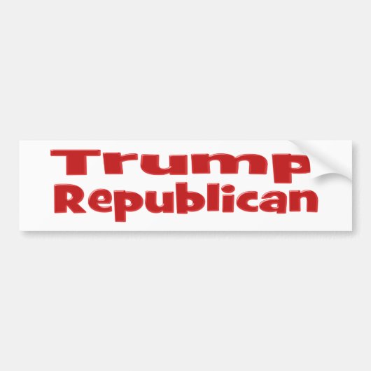 Trump Republica red Bumpersticker (Voorkant)