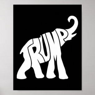 Trump Republikeins Olifant Shirt voor Aanhangers Poster