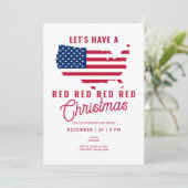 Trump Republikeinse aanhangers vieren rode kerst Kaart (Staand voorkant)