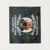 Trump Republikeinse Partij Afstudeer Verloving Bru Wandkleed (Voorkant)