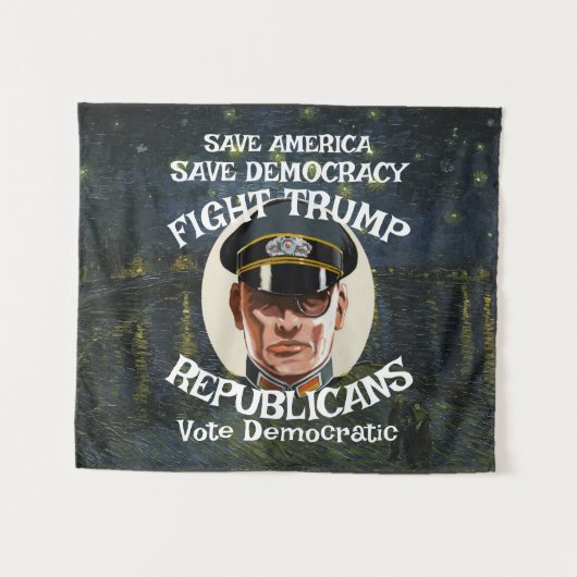 Trump Republikeinse Partij Afstudeer Verloving Bru Wandkleed (Voorkant (horizontaal))