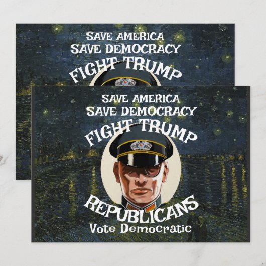 Trump Republikeinse Partij Afstudeer Verloving Tro Kaart (Voorkant / Achterkant)