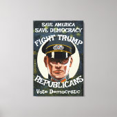 Trump Republikeinse Partij Afstudeerder Retirement Canvas Afdruk (Voorkant)