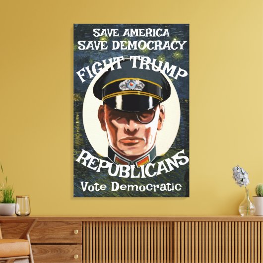 Trump Republikeinse Partij Afstudeerder Retirement Canvas Afdruk (Insitu (Woonkamer))