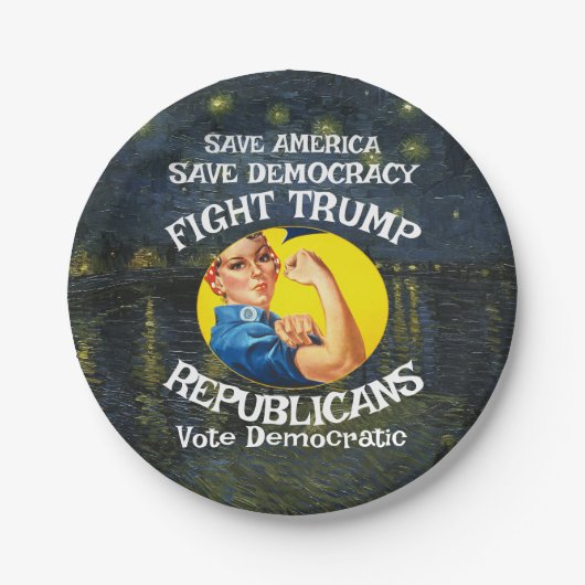 Trump Republikeinse Partij Verjaardag Jongens Meis Papieren Bordje (Voorkant)