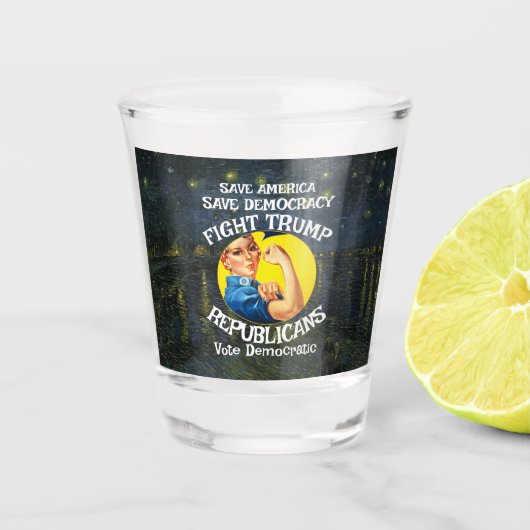 Trump Republikeinse Partij Verjaardag Jongens Meis Shot Glas (Voorkant)