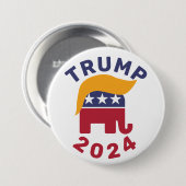 Trump Republikeinse ronde Button, groot, 3 inch Button 7,6 Cm (Voorkant /achterkant)