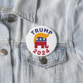 Trump Republikeinse ronde Button, groot, 3 inch Ronde Button 7,6 Cm (In situ)