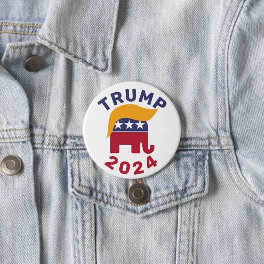 Trump Republikeinse ronde Button, groot, 3 inch Ronde Button 7,6 Cm (In situ)
