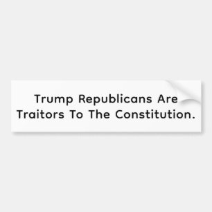 Trump Republikeinse Verraders Hankamer Artjunkhaus Bumpersticker