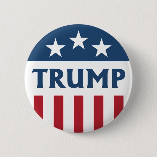 TRUMP Retro Campagne Design Sterren & Strepen Vlag Ronde Button 5,7 Cm (Voorkant)