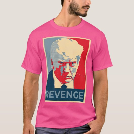 Trump Revenge Mugshot Real Officiële Mok van de Ge T-shirt (Voorkant)