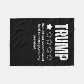 Trump Review niet mijn President 2025 Fleece Deken (Voorkant (Horizontaal))